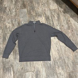 Men’s Large grey Peter Millar Quarter Zip pullover